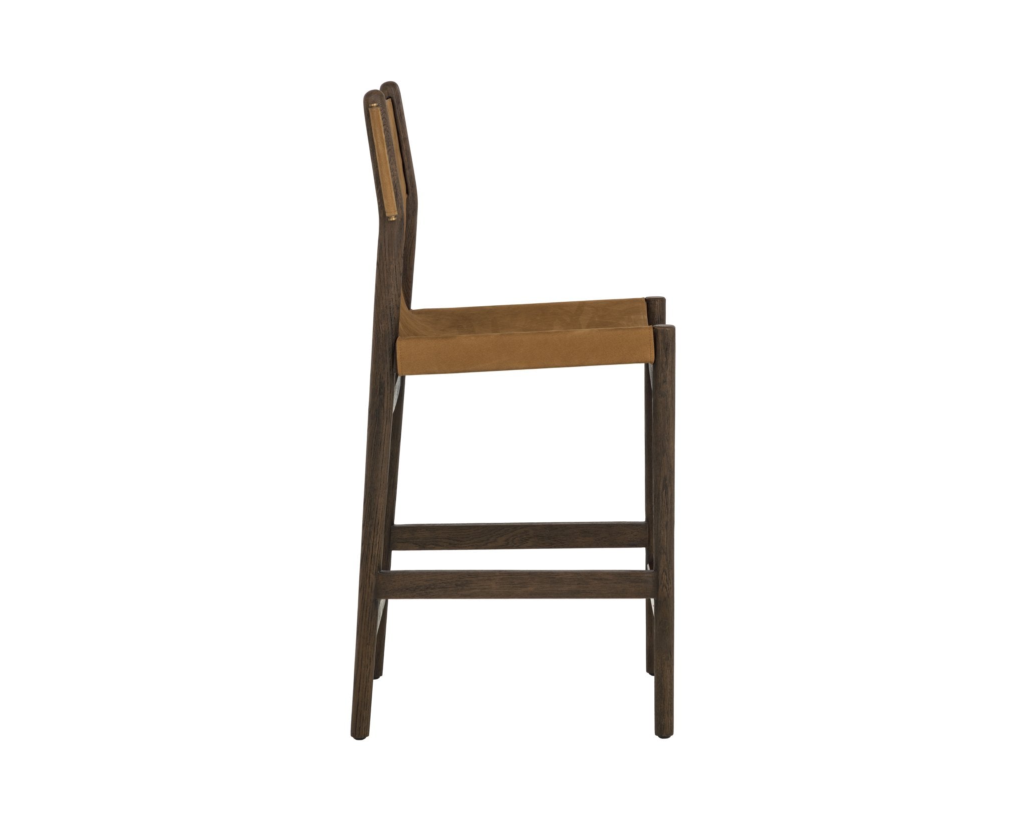 Sunpan Argus Counter Stool Nubuck Caramel Leather