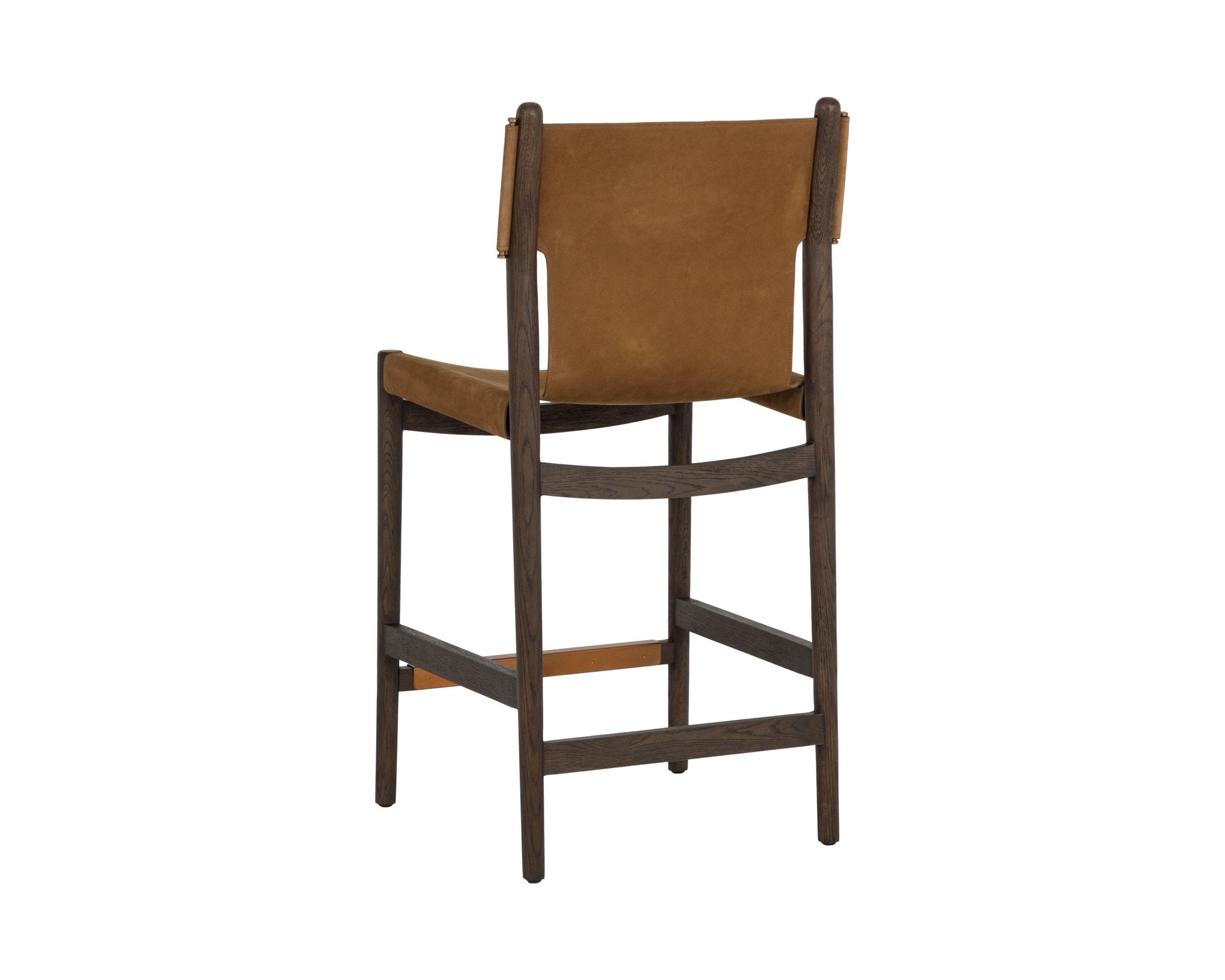 Sunpan Argus Counter Stool Nubuck Caramel Leather