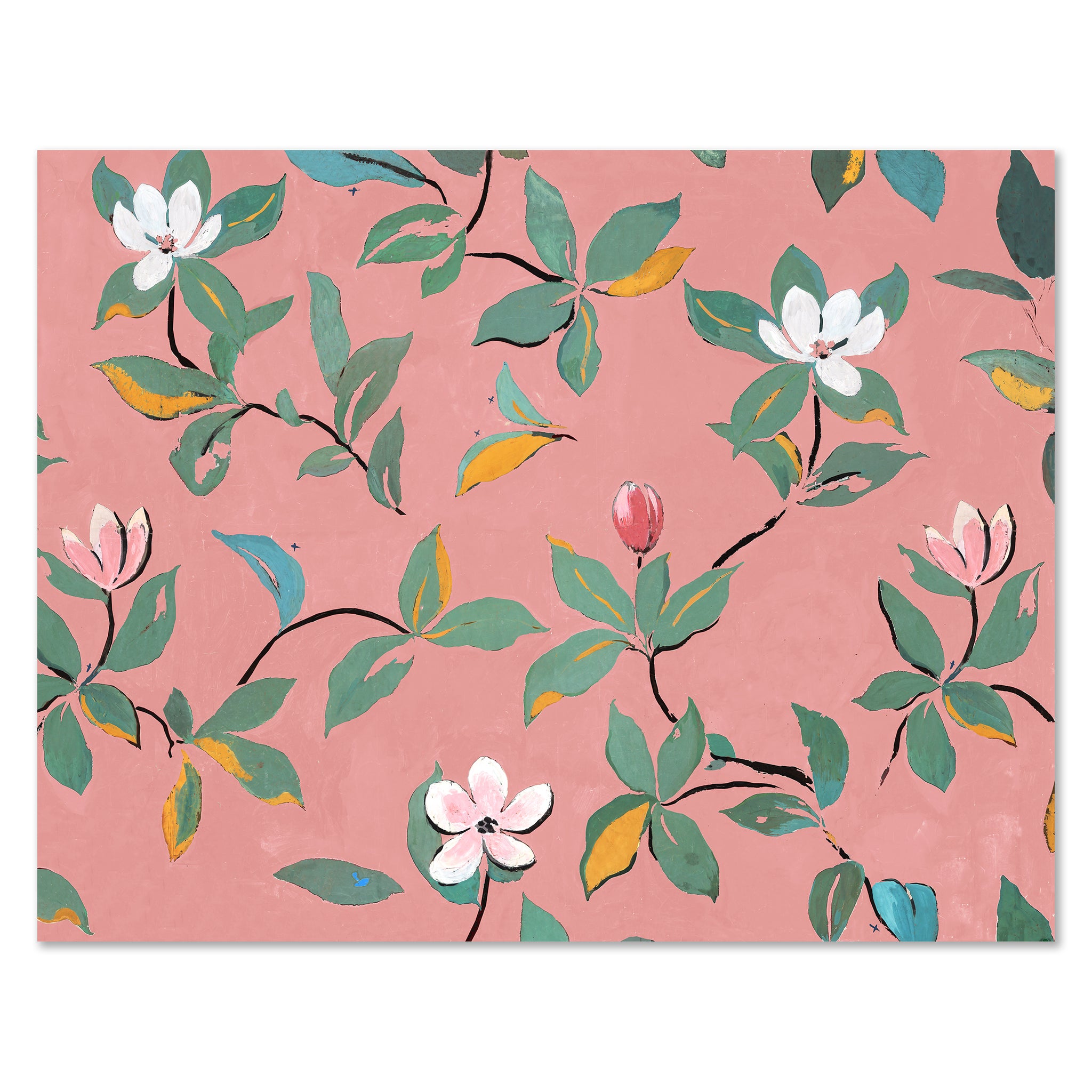 Paule Marrot Blue, Pink, or Green Magnolia Art