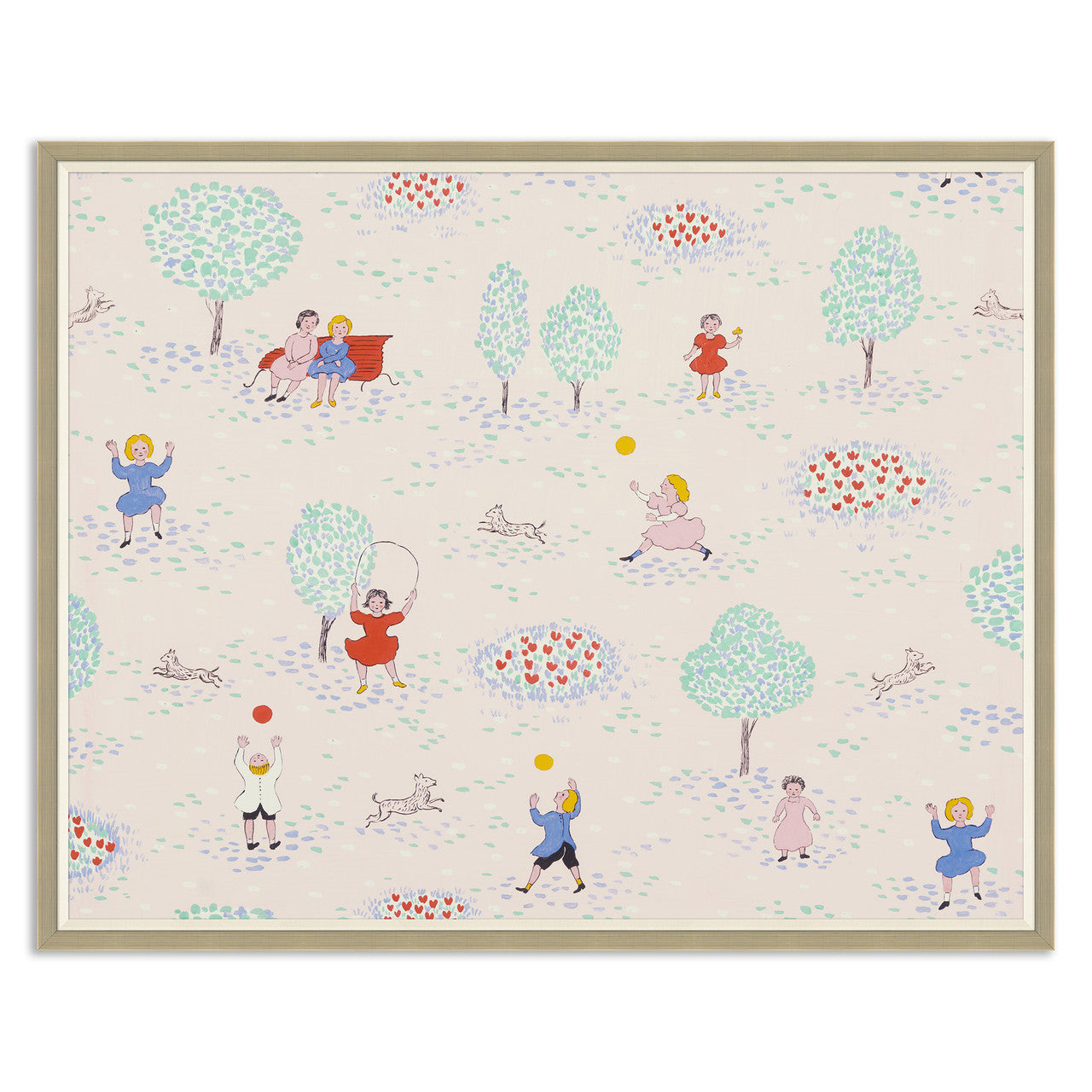 Paule Marrot Playing in the Park Art