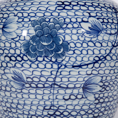 Blue and White Chain Temple Jar By Legends Of Asia