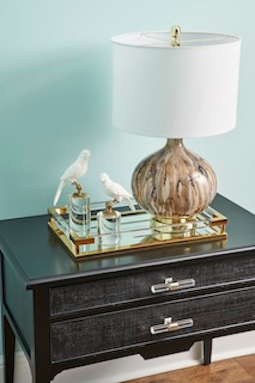 Chelsea House Parrot On Crystal Round (Lg)