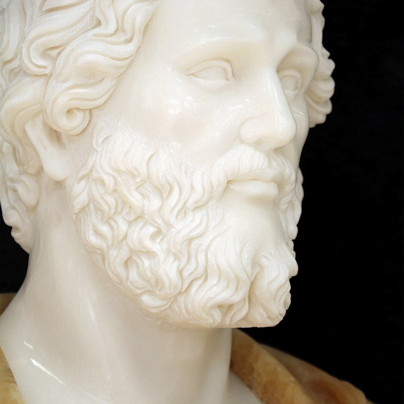 Currey And Company Thanos Marble Bust Sculpture