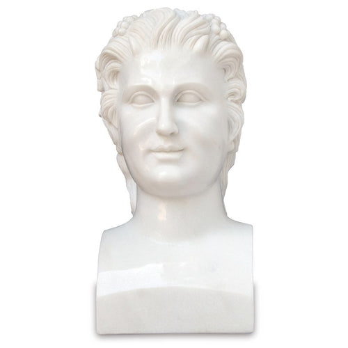 Currey And Company Hector Marble Bust Sculpture