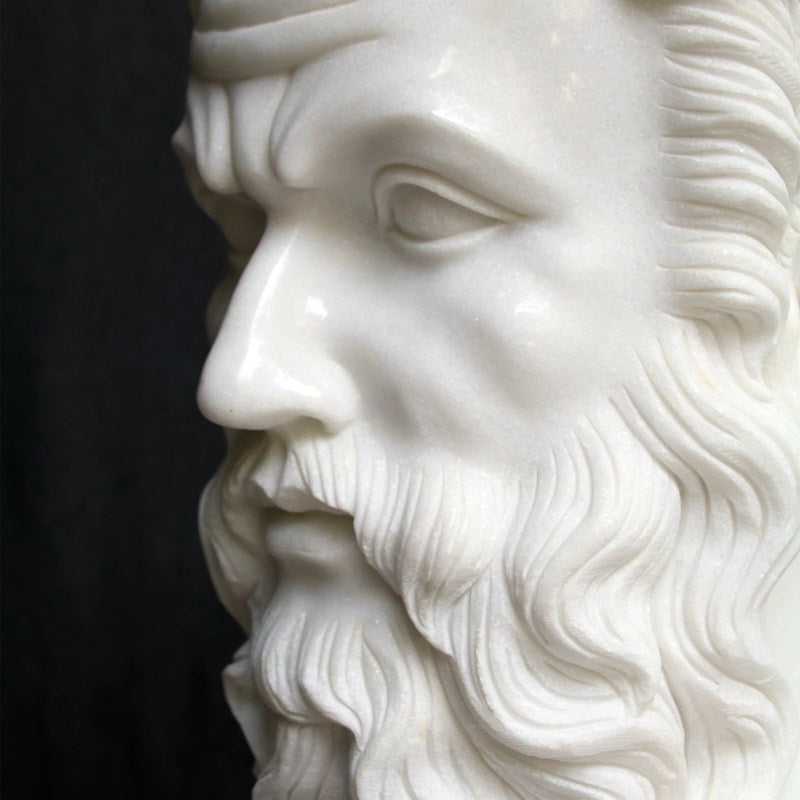 Currey And Company Hector Marble Bust Sculpture