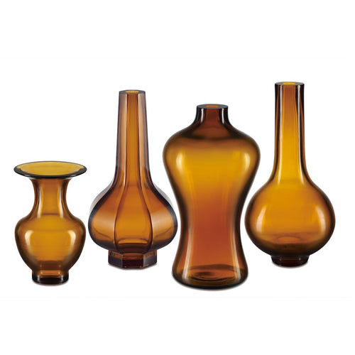 Currey And Company Amber & Gold Peking Vase