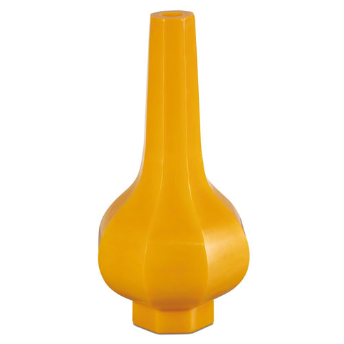 Currey And Company Imperial Yellow Peking Stem Vase
