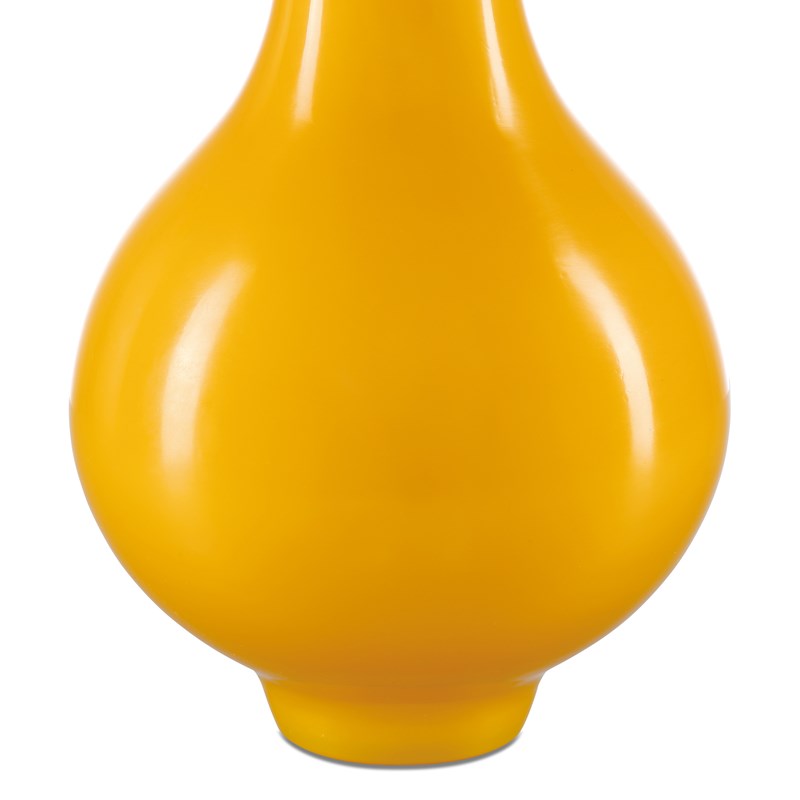 Currey And Company Imperial Yellow Peking Long Neck Vase