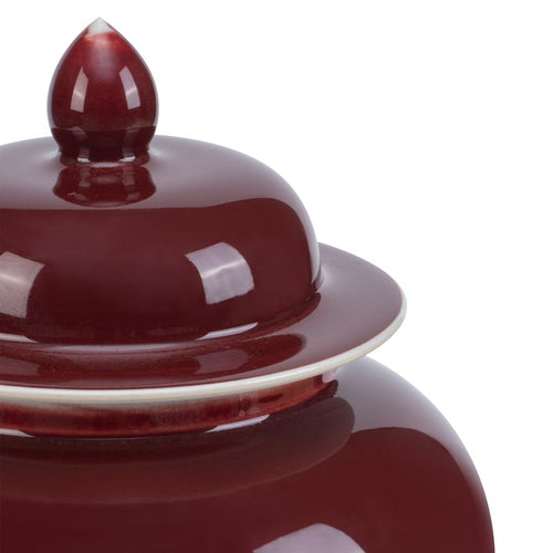 Currey And Company Oxblood Small Temple Jar
