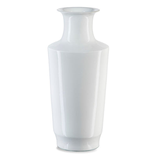Currey And Company Imperial White Modern Shoulder Vase