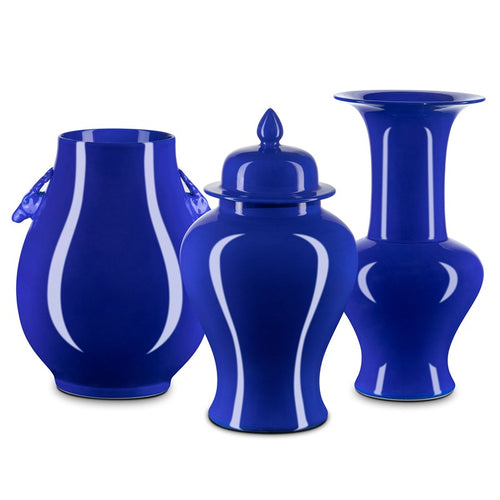 Currey And Company Ocean Blue Corolla Vase