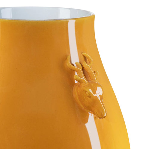 Currey And Company Imperial Yellow Deer Ears Vase