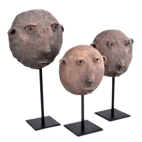 Currey And Company Terracotta Masks Set Of 3
