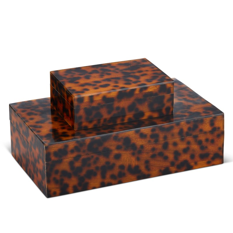 Currey And Company Faux Tortoise Box Set Of 2