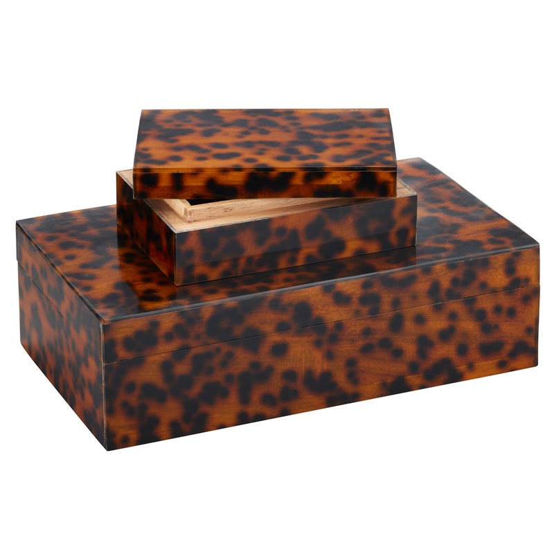 Currey And Company Faux Tortoise Box Set Of 2