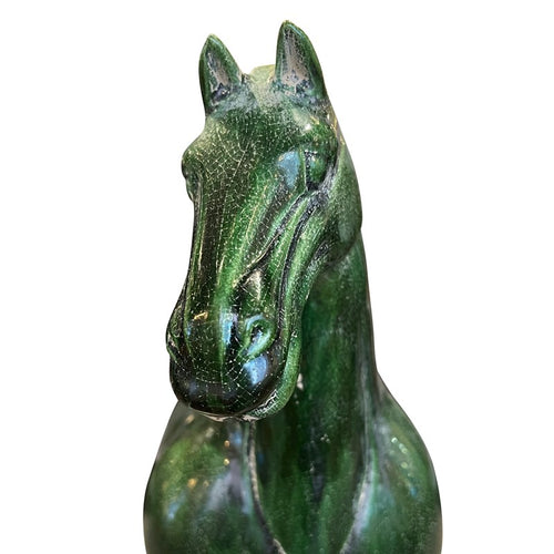 Currey And Company Tang Dynasty Medium Green Horse