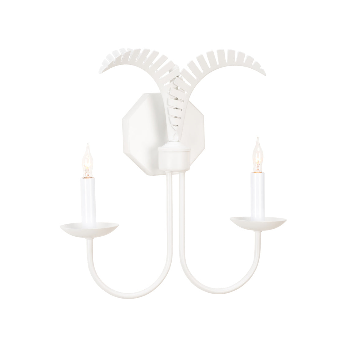Wildwood Petite Palm Sconce White