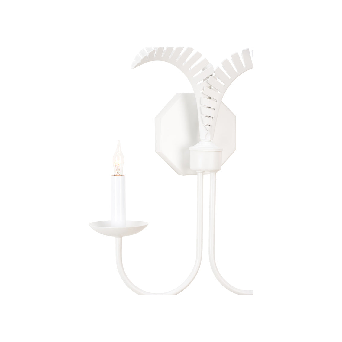 Wildwood Petite Palm Sconce White