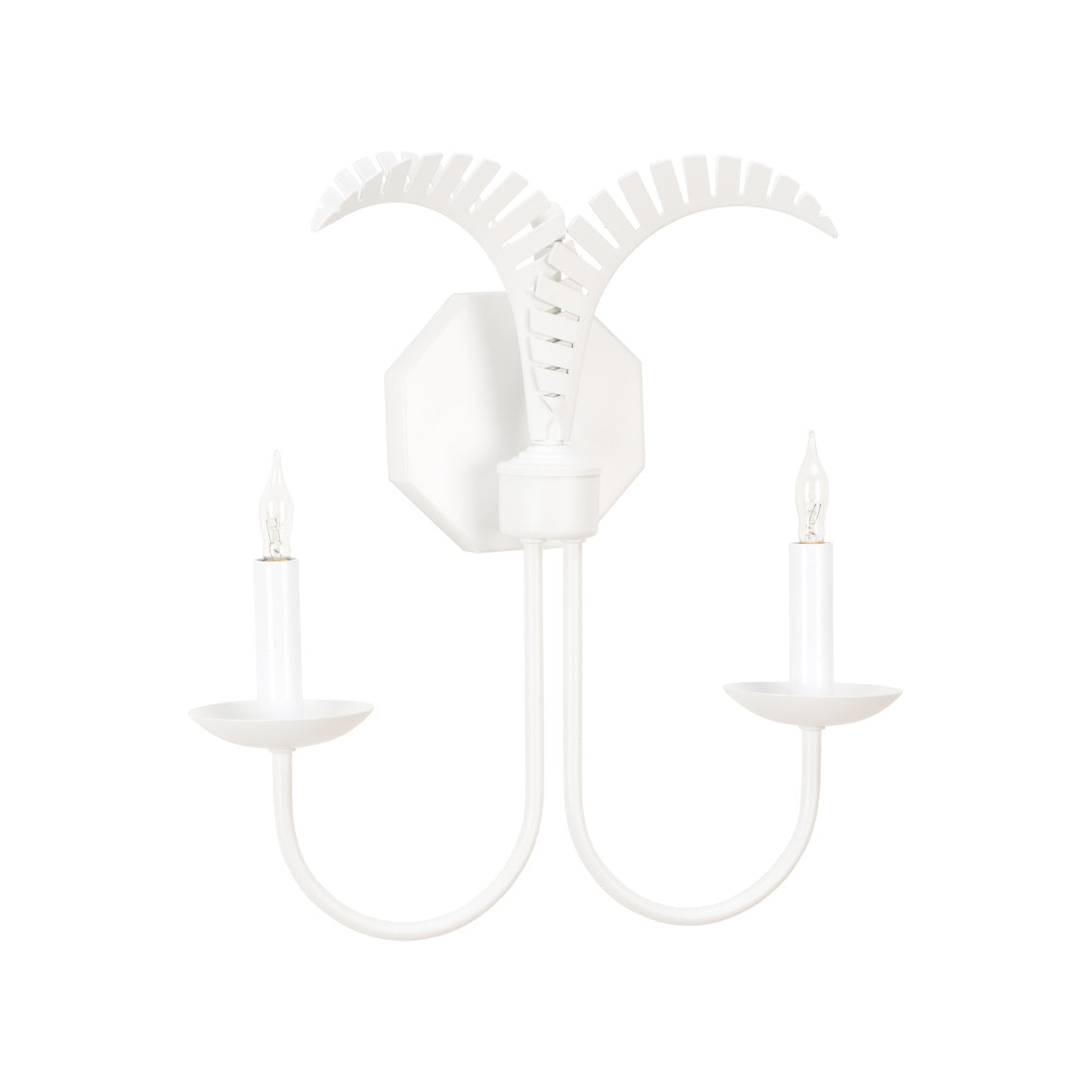 Wildwood Petite Palm Sconce White