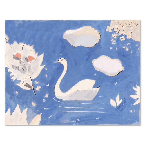 Paule Marrot Swan in the Lake Art