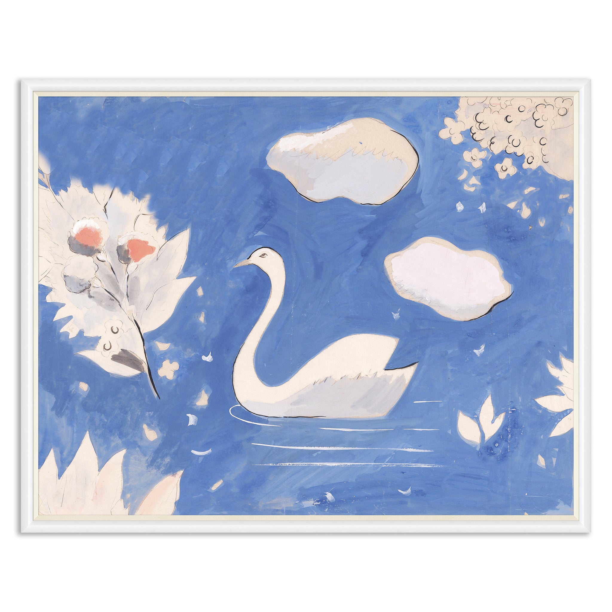 Paule Marrot Swan in Lake Wall Art