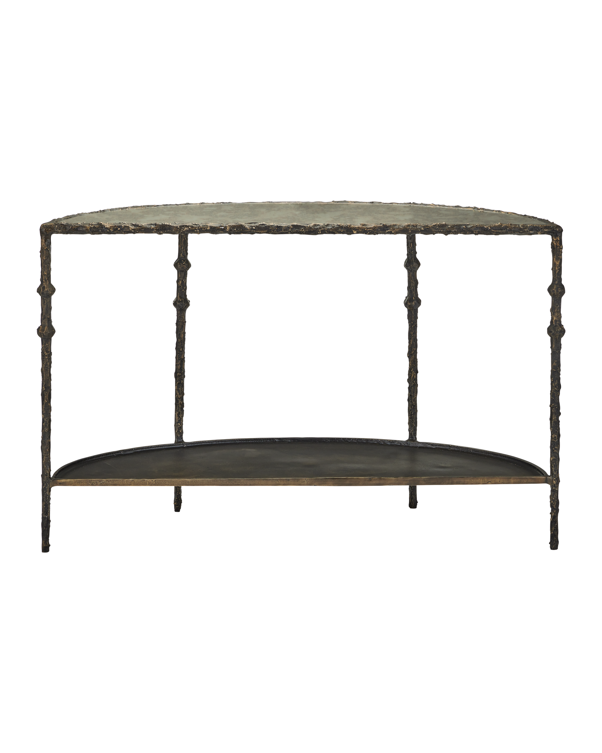 Currey & Company Spalzato Demi Lune Console Table