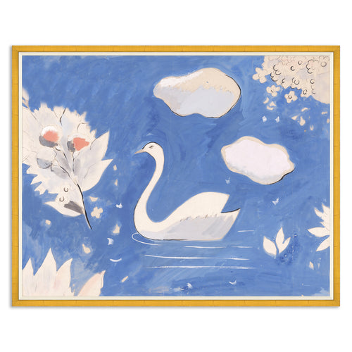 Paule Marrot Swan in Lake Wall Art
