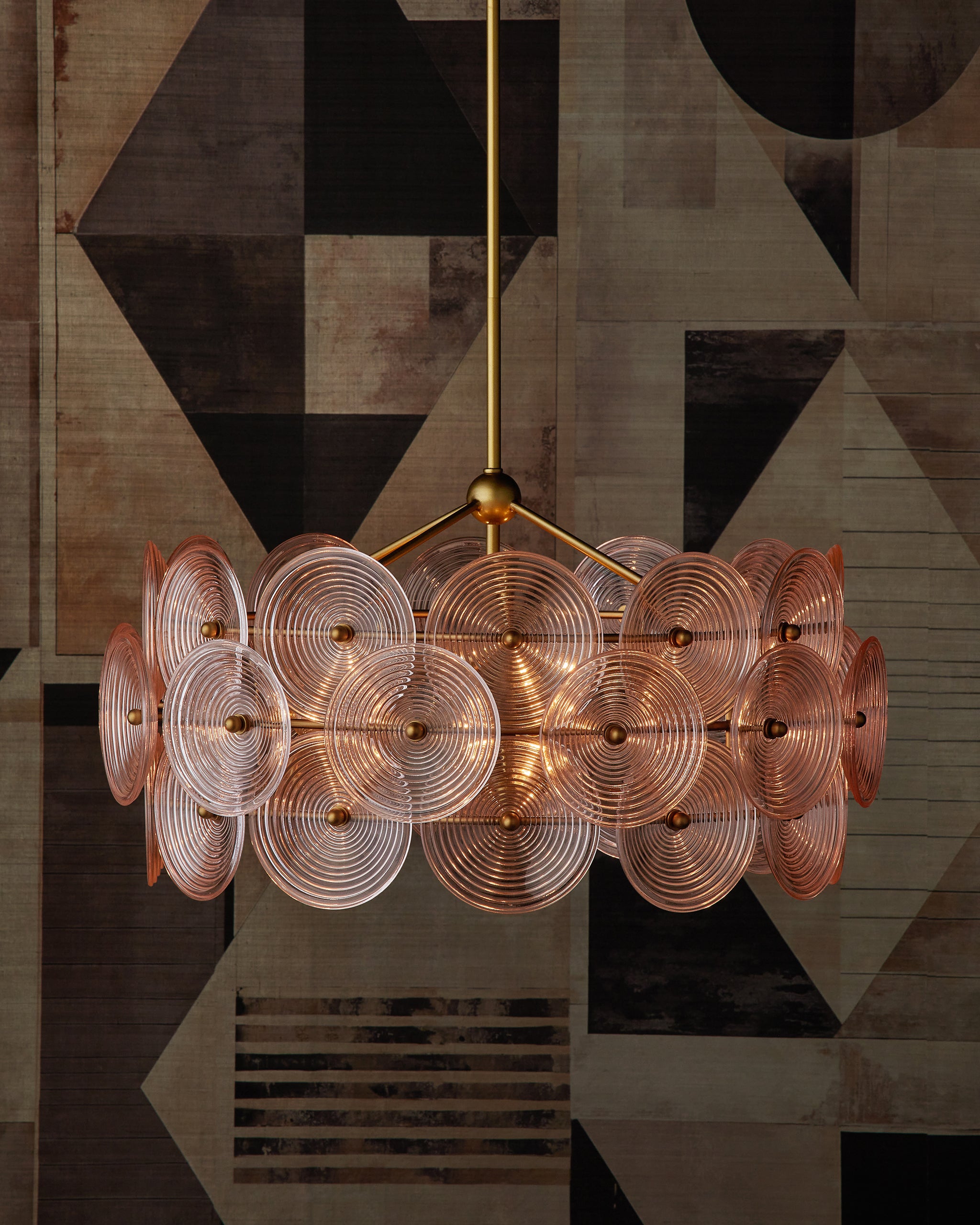 Currey And Company Whirlwind Medium Pink Chandelier