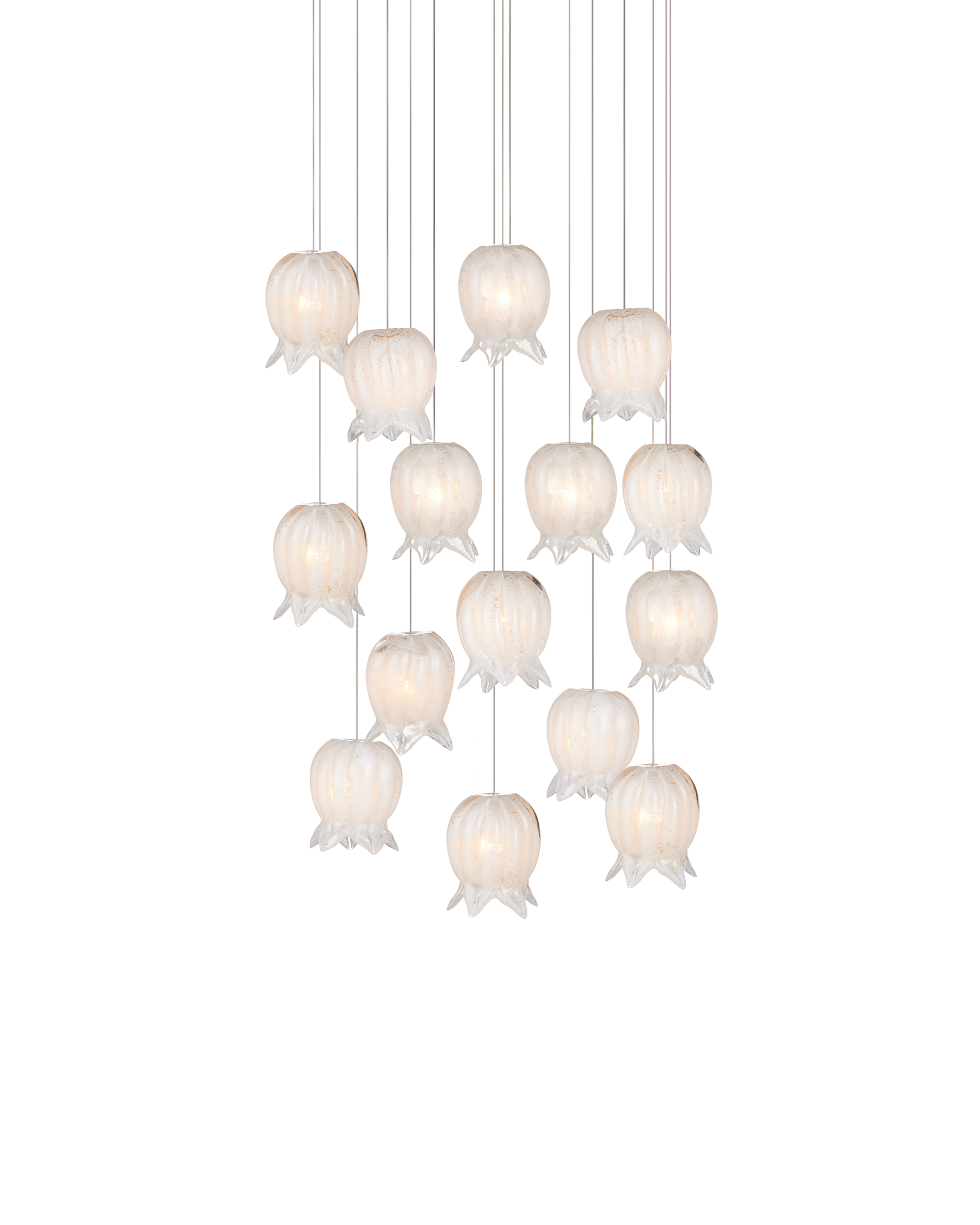 Currey And Company Polpo 15 Light Round Multi Drop Pendant
