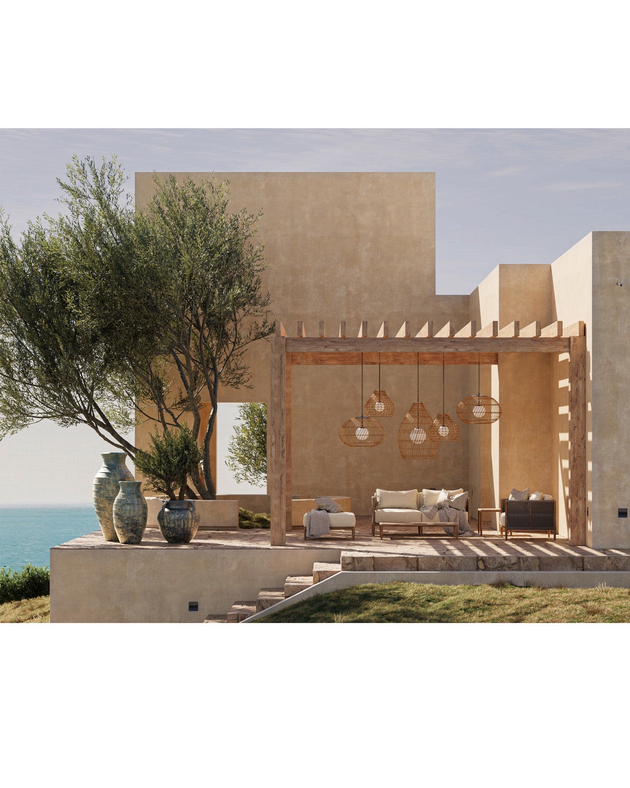 Currey & Company 29.5" Fishtrap Outdoor 1 Light Pendant