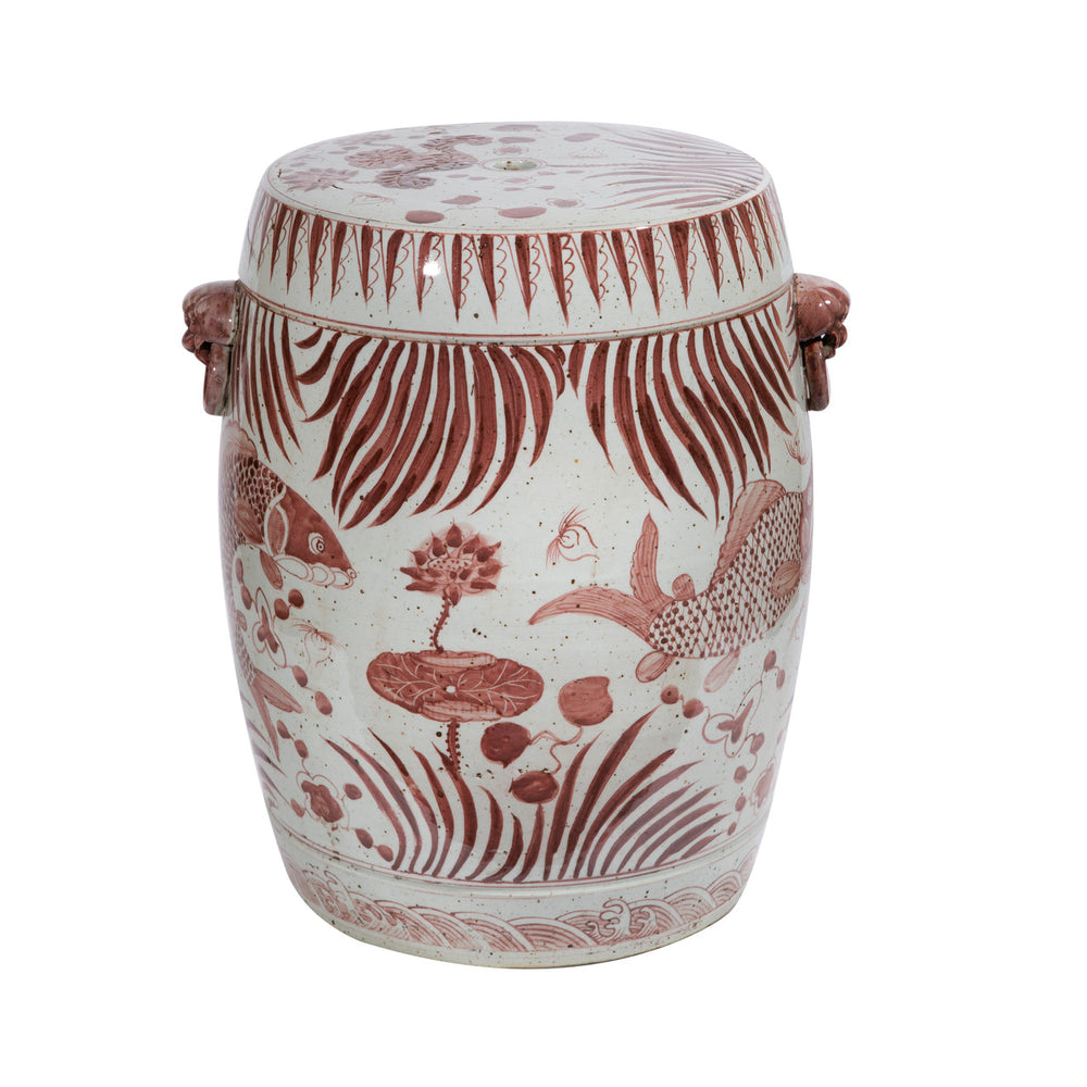 Moka Garden Stool Fish Motif