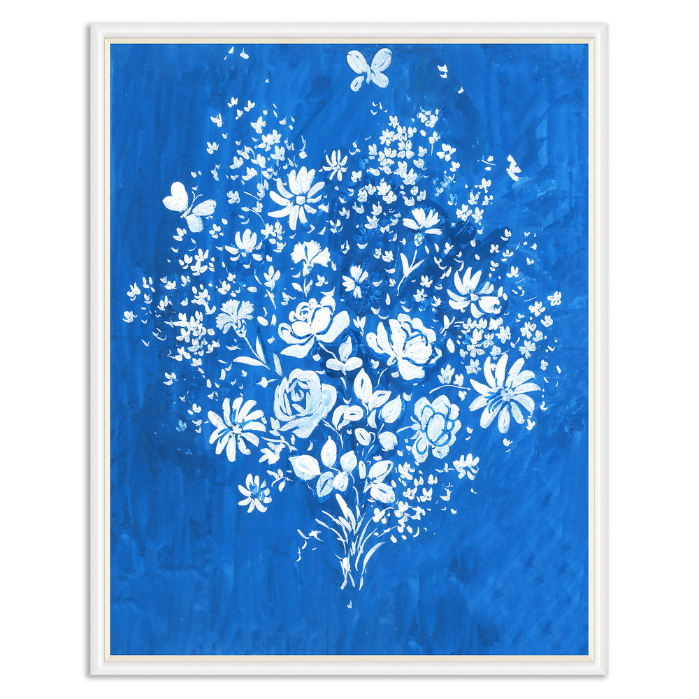 Paule Marrot White Floral Bouquet Art