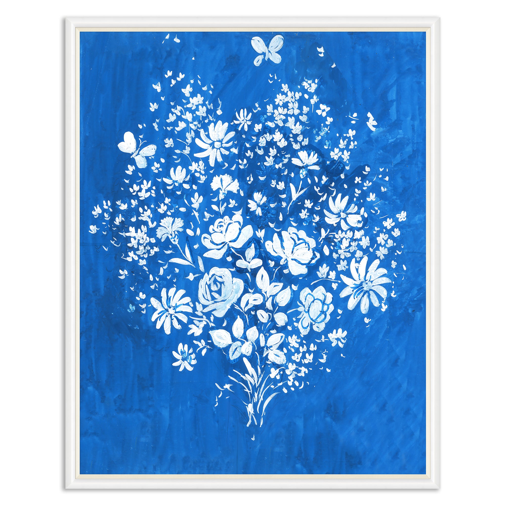 Paule Marrot White Floral Bouquet Art