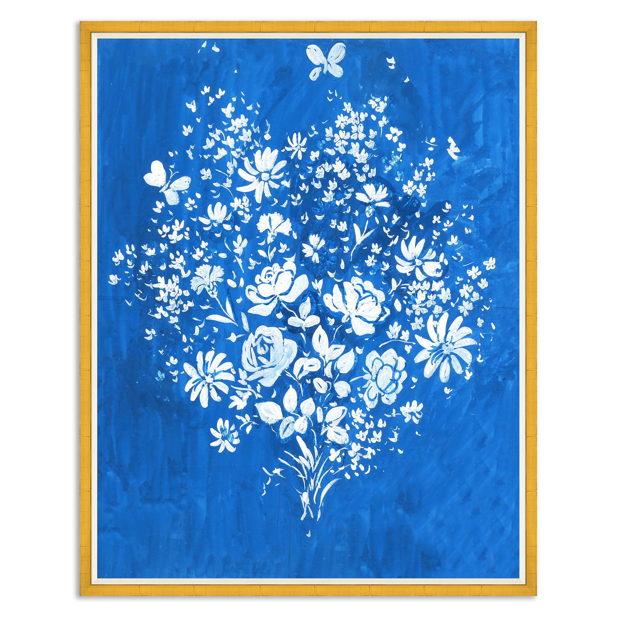 Paule Marrot White Floral Bouquet Art