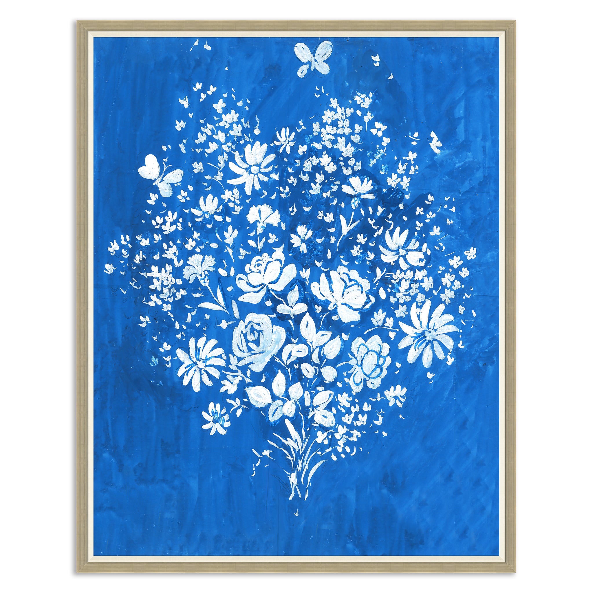 Paule Marrot White Floral Bouquet Art