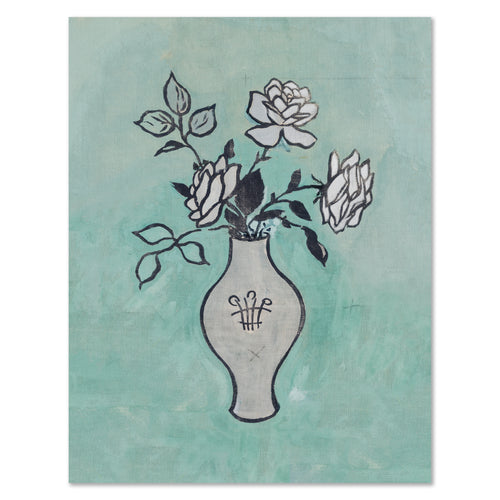 Paule Marrot Vase with Roses Art