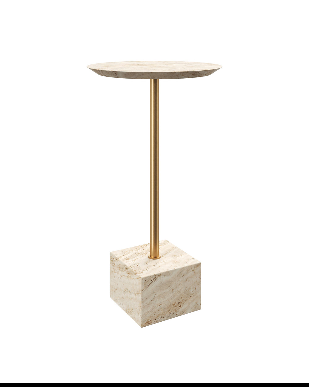 Currey & Company Prado Travertine Drinks Table