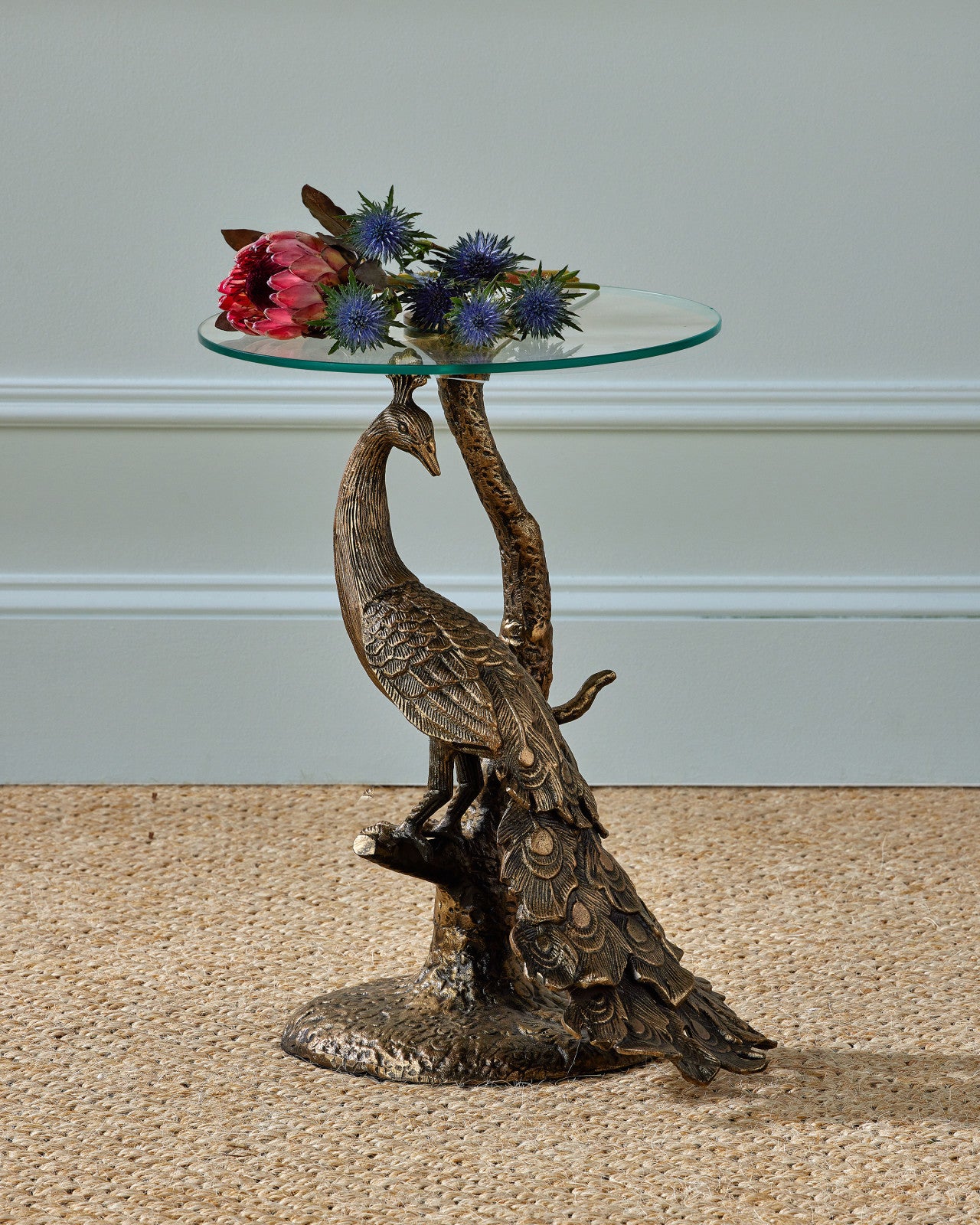 Currey & Company 20" Paonne Cast Aluminum Accent Table