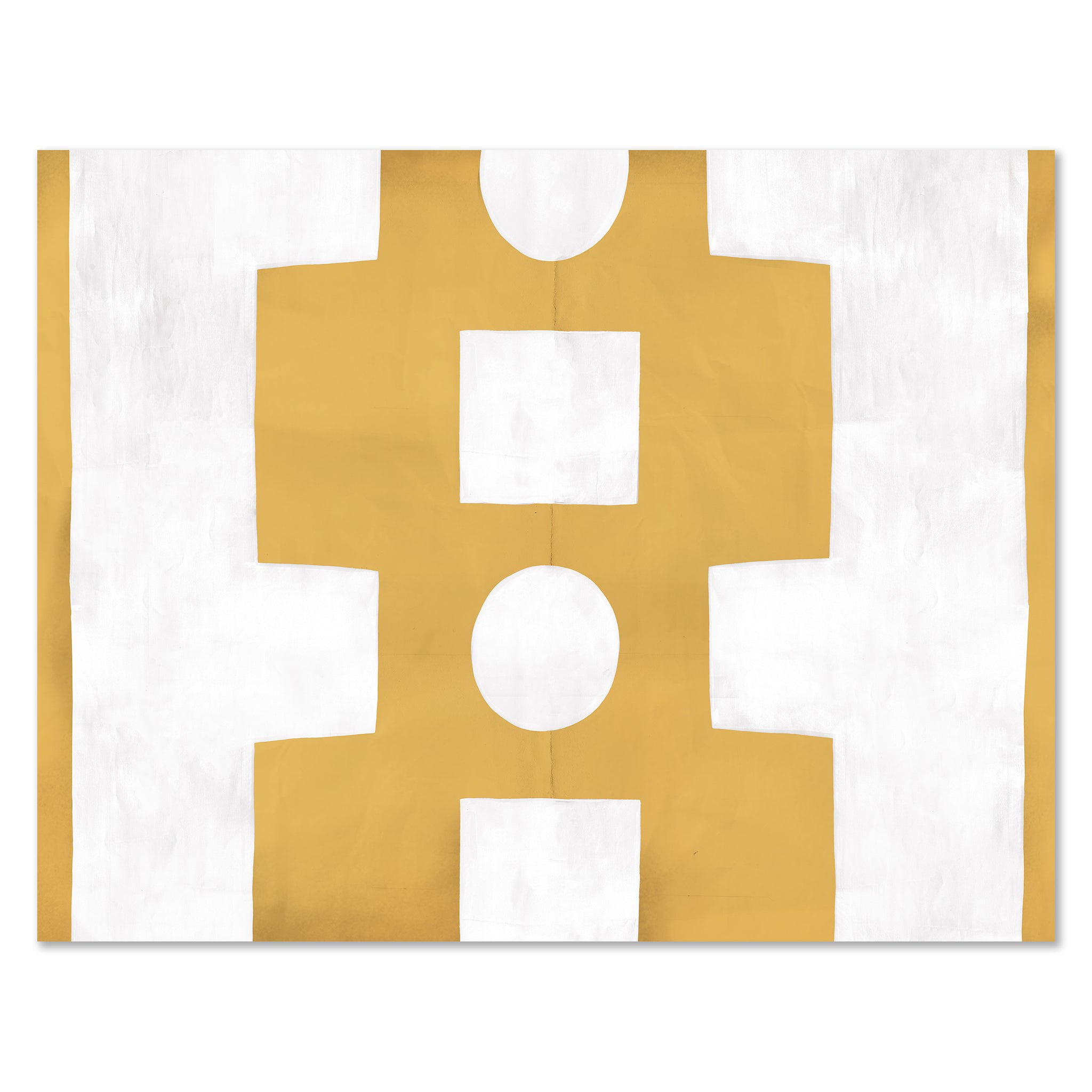 Paule Marrot Yellow and White Abstract Art