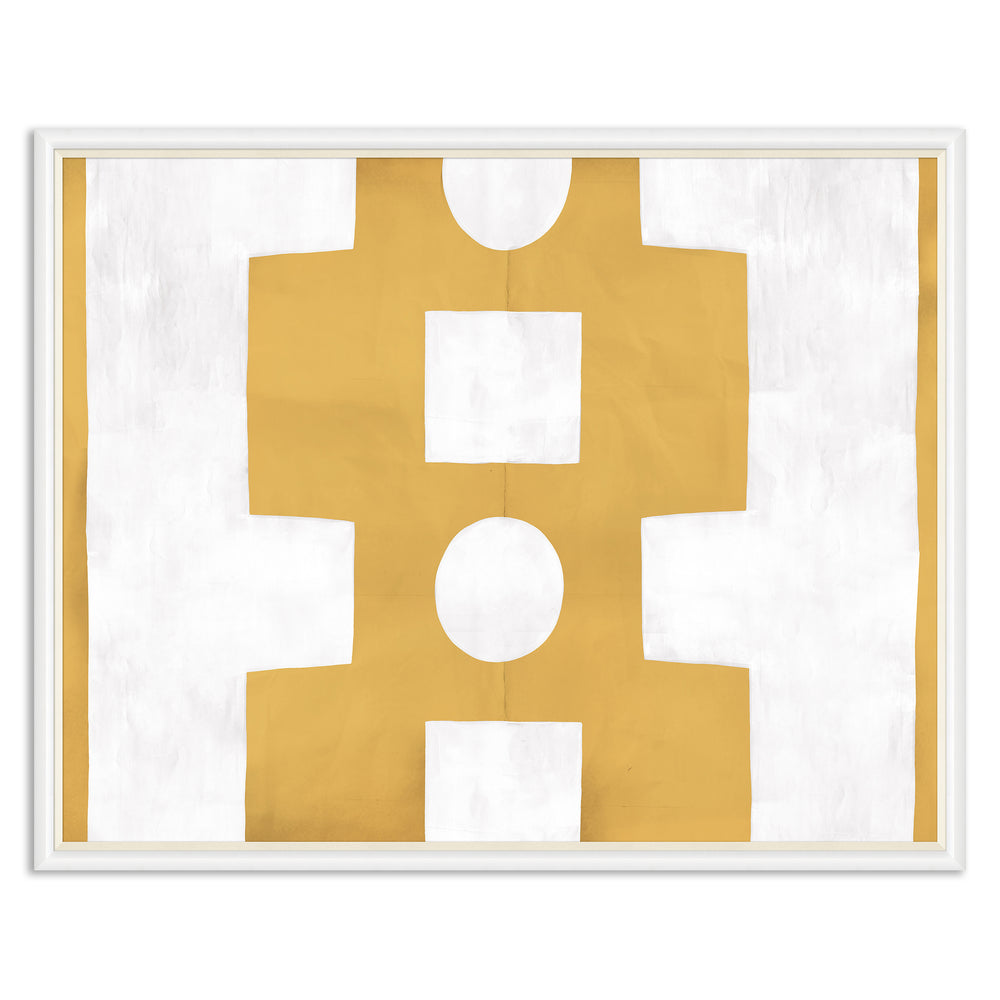 Paule Marrot Yellow and White Abstract Art