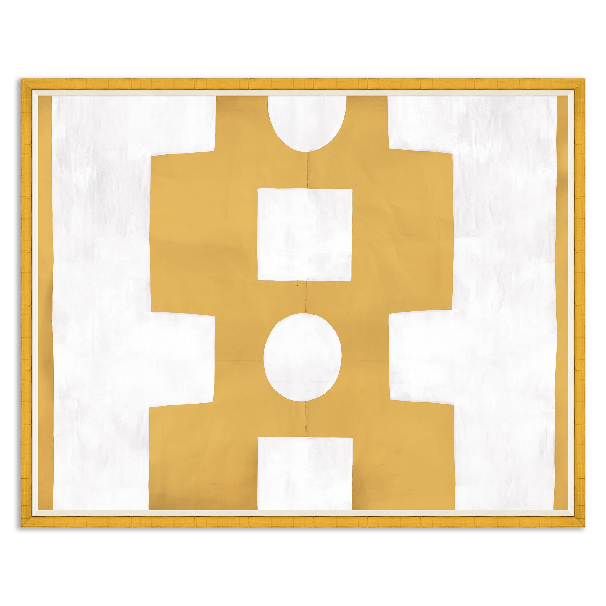 Paule Marrot Yellow and White Abstract Art