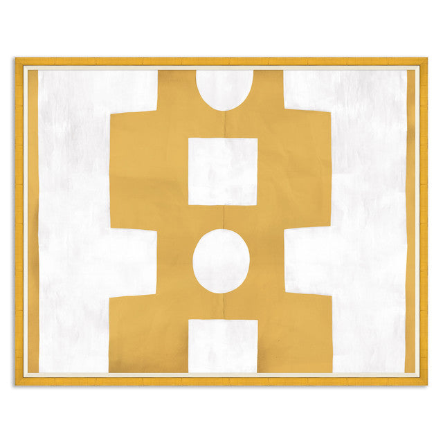 Paule Marrot Yellow and White Abstract Art