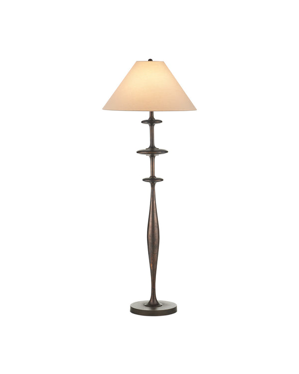 Currey & Company Aqueous Dark Bronze Cast Aluminum Floor Lamp