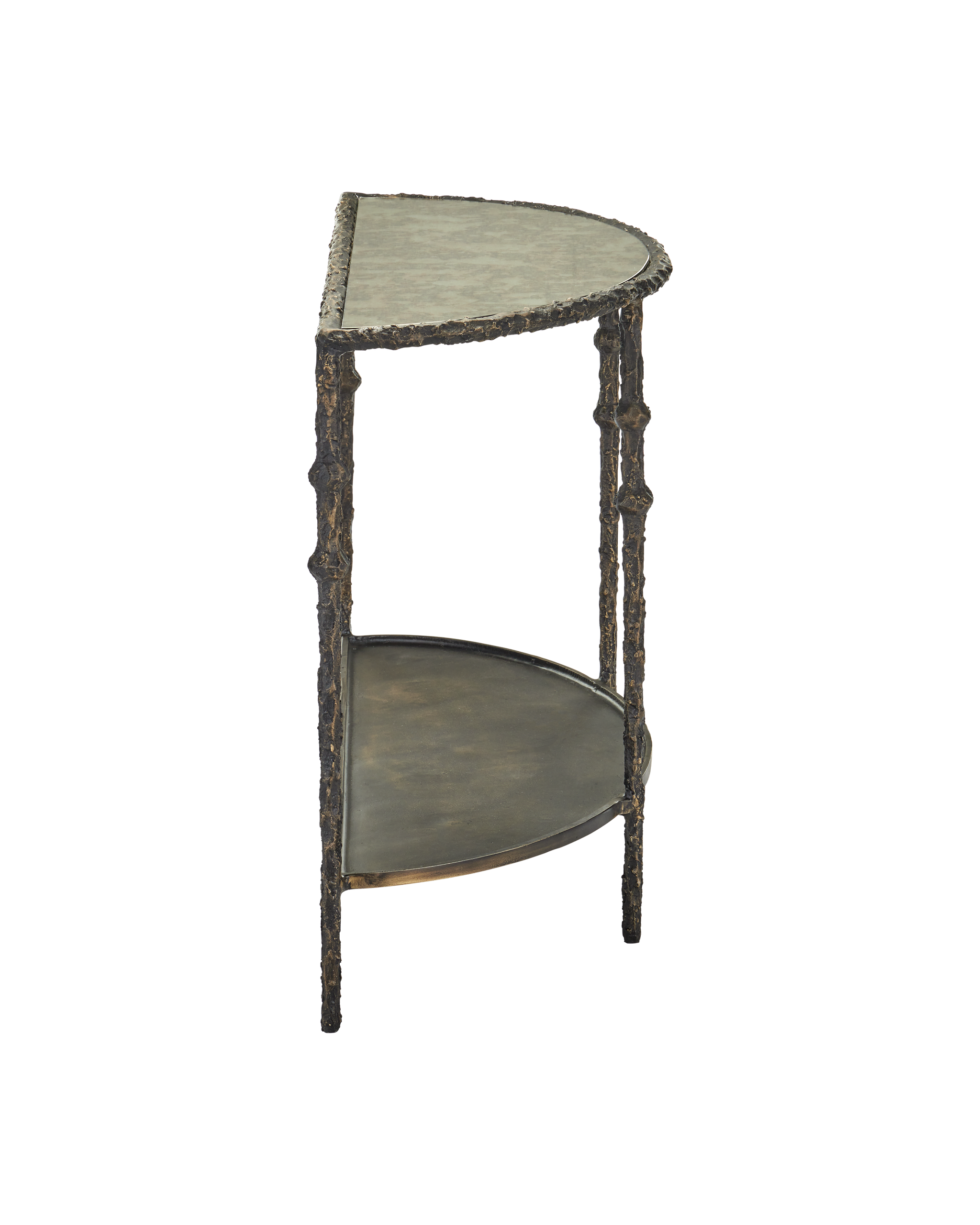 Currey & Company Spalzato Demi Lune Console Table