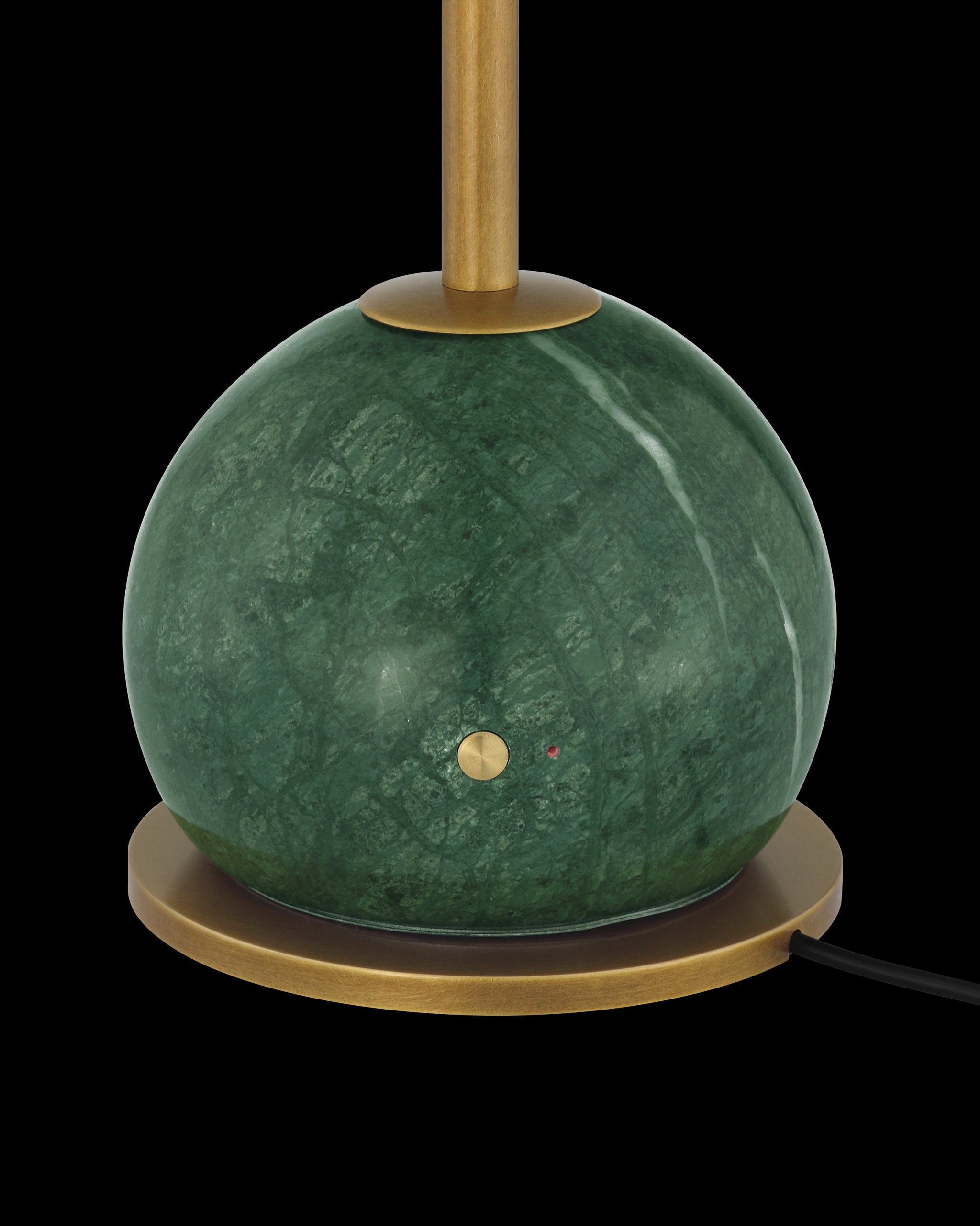 Currey & Company Journey Green & Brass Cordless Table Lamp