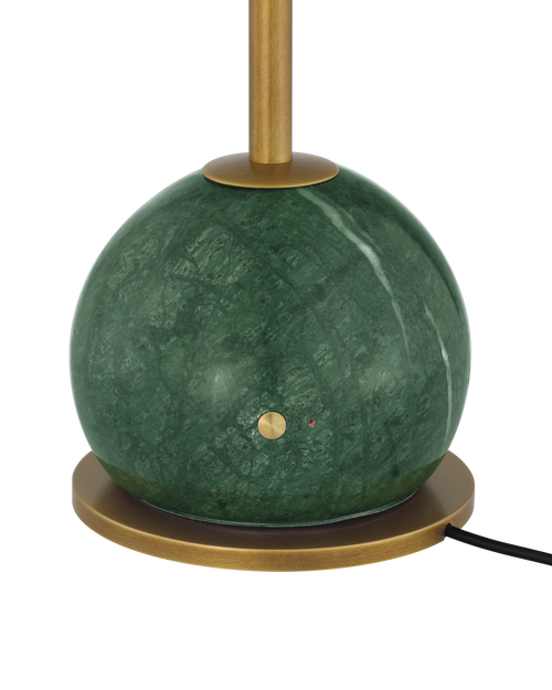 Currey & Company Journey Green & Brass Cordless Table Lamp