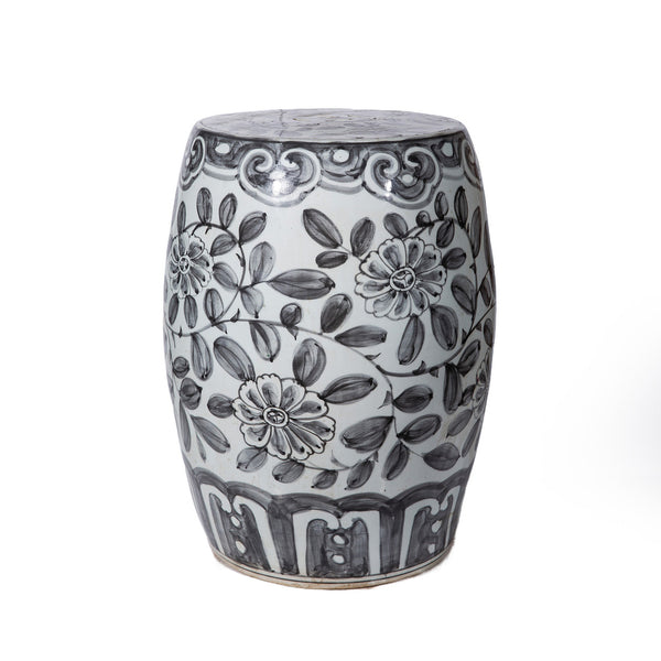 Black Peony Vine Village Garden Stool By Legends Of Asia