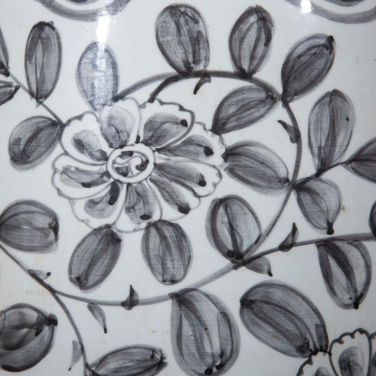 Black Peony Vine Village Garden Stool By Legends Of Asia