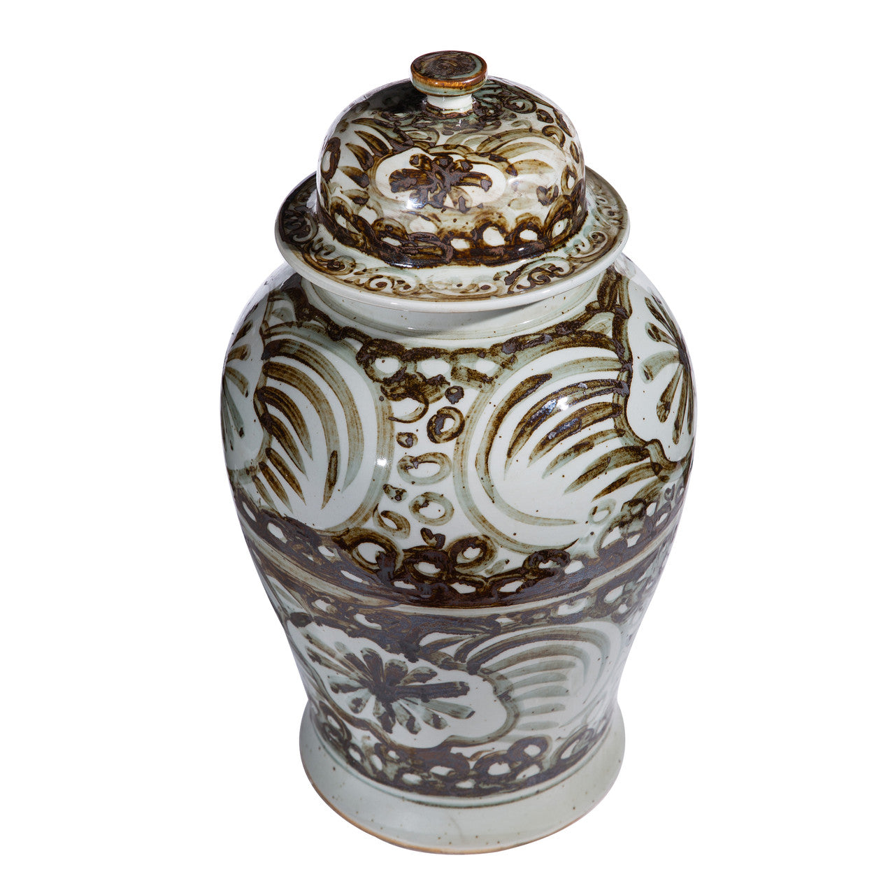 Rusty Brown Silla Flower Temple Jar By Legends Of Asia