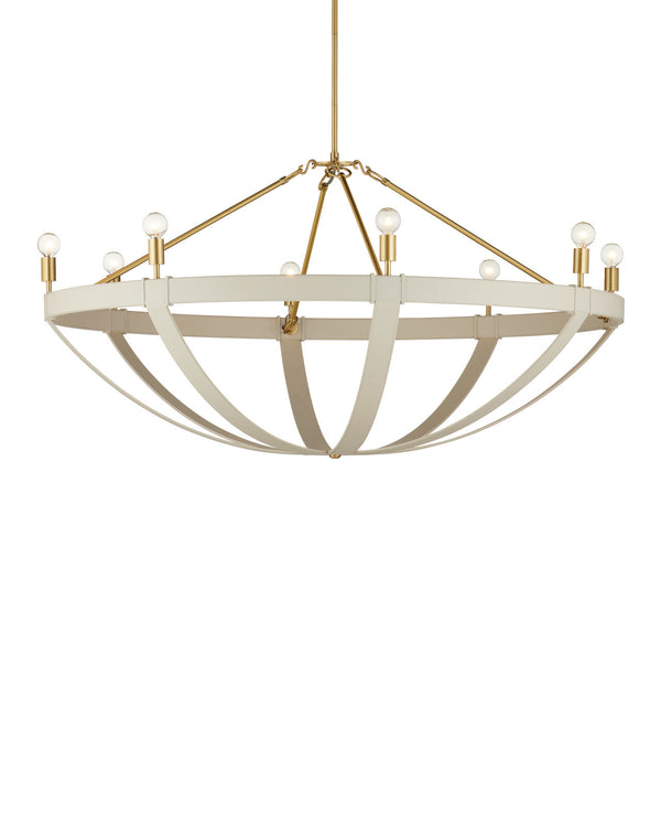 Currey & Company Barrington 48" Brushed Brass 8 Light Chandelier